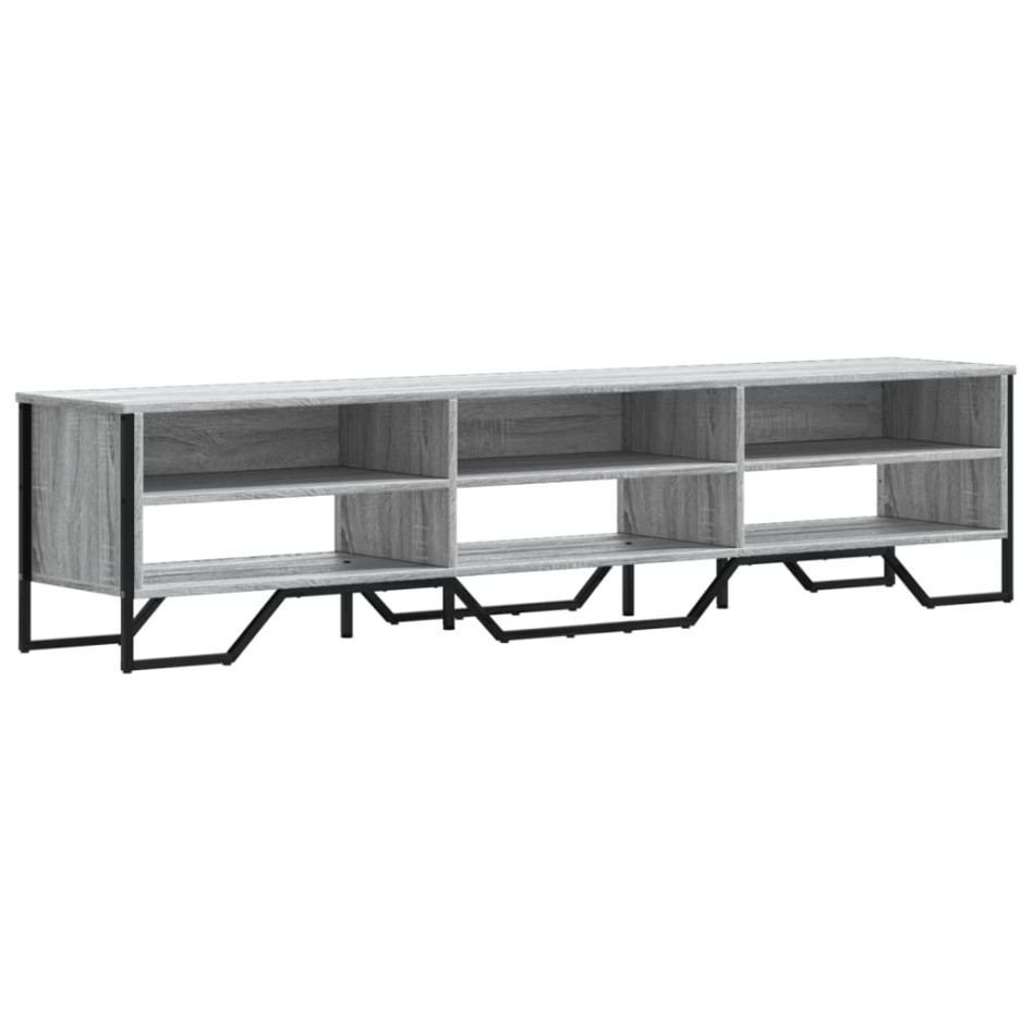 Mueble de TV madera de ingeniería gris Sonoma 180x34x41
