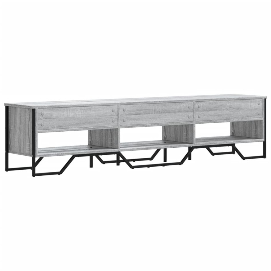 Mueble de TV madera de ingeniería gris Sonoma 180x34x41