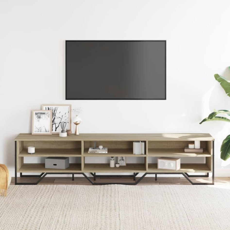 Mueble de TV madera de ingeniería roble Sonoma 180x34x41