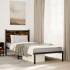 Estructura de cama sin colchón metal roble ahumado 75x190