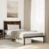 Estructura de cama sin colchón metal roble ahumado 90x200