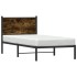 Estructura de cama sin colchón metal roble ahumado 90x200