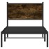 Estructura de cama sin colchón metal roble ahumado 90x200