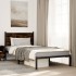 Estructura de cama sin colchón metal roble ahumado 100x200