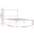 Estructura de cama sin colchón metal roble ahumado 100x200
