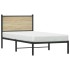 Estructura de cama sin colchón metal roble Sonoma 75x190