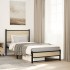 Estructura de cama sin colchón metal roble Sonoma 80x200