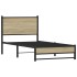 Estructura de cama sin colchón metal roble Sonoma 80x200