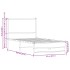 Estructura de cama sin colchón metal roble Sonoma 80x200