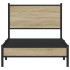 Estructura de cama sin colchón metal roble Sonoma 90x200