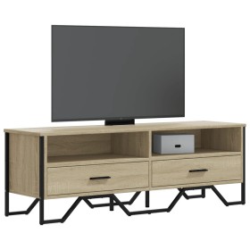 Mueble de TV madera de ingeniería roble Sonoma 122x34x41