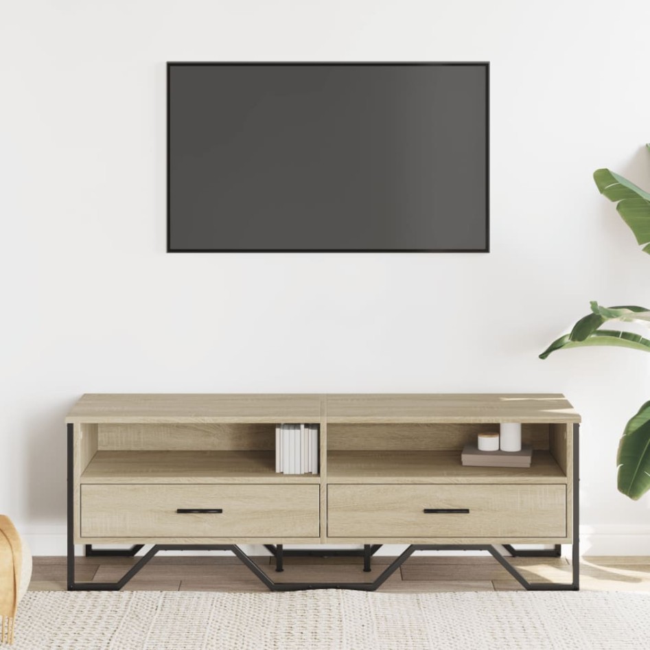 Mueble de TV madera de ingeniería roble Sonoma 122x34x41