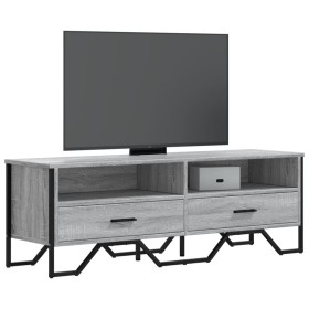 Mueble de TV madera de ingeniería gris sonoma 122x34x41