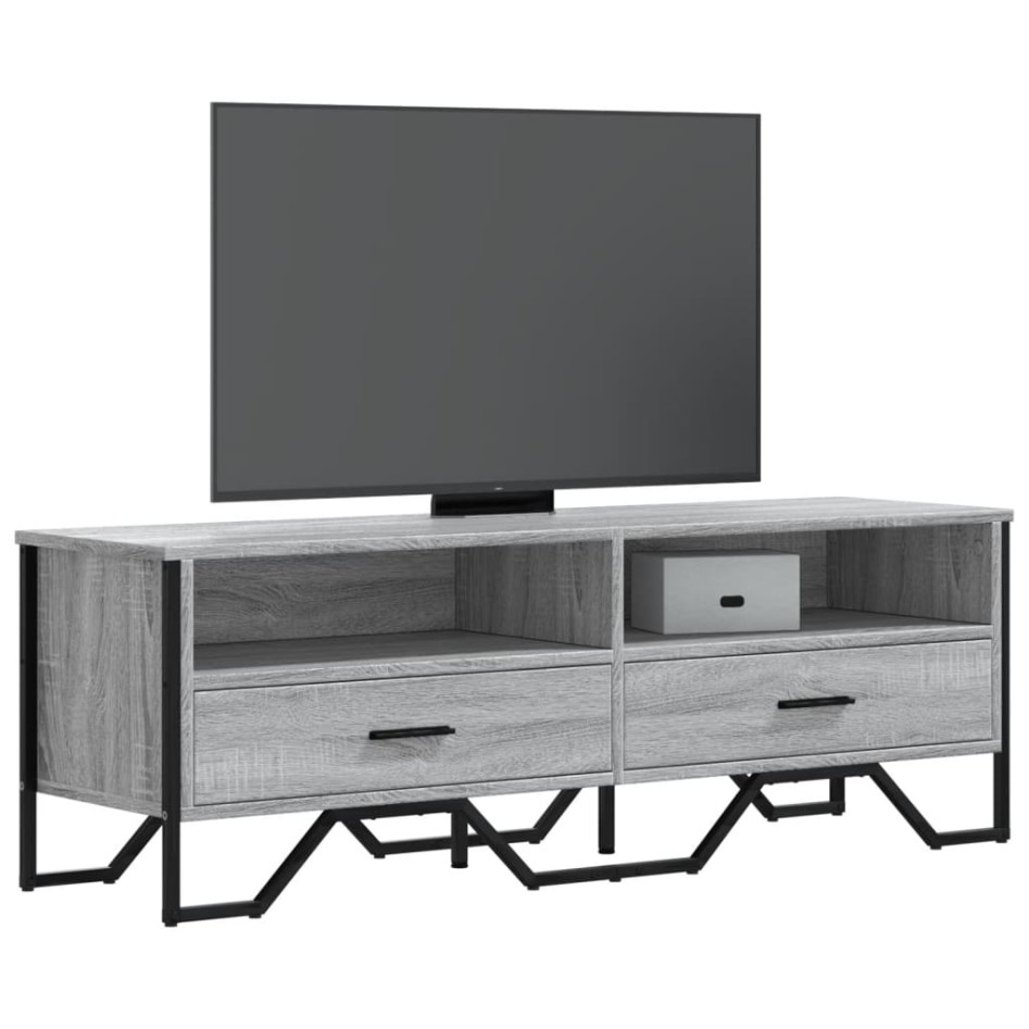 Mueble de TV madera de ingeniería gris sonoma 122x34x41