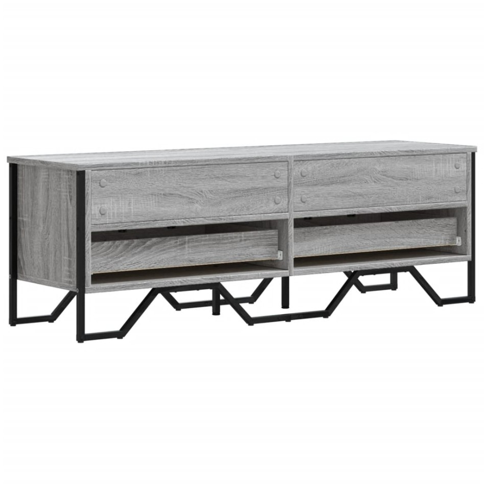Mueble de TV madera de ingeniería gris sonoma 122x34x41