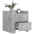 Mesita de noche madera de ingeniería gris hormigón 45x50x50
