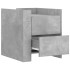 Mesita de noche madera de ingeniería gris hormigón 45x50x50