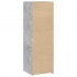 Aparador alto madera de ingeniería gris hormigón 40x41x124