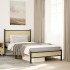 Estructura de cama sin colchón metal roble Sonoma 100x200