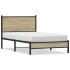 Estructura de cama sin colchón metal roble Sonoma 100x200
