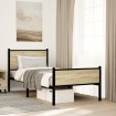 Estructura de cama sin colchón metal roble Sonoma 90x190 cm