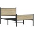 Estructura de cama sin colchón metal roble Sonoma 90x190