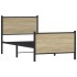 Estructura de cama sin colchón metal roble Sonoma 80x200