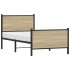 Estructura de cama sin colchón metal roble Sonoma 80x200