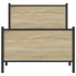Estructura de cama sin colchón metal roble Sonoma 90x200