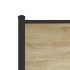 Estructura de cama sin colchón metal roble Sonoma 75x190