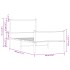Estructura de cama sin colchón metal roble Sonoma 75x190