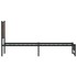 Estructura de cama sin colchón metal marrón roble 90x190