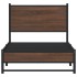 Estructura de cama sin colchón metal marrón roble 75x190