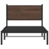 Estructura de cama sin colchón metal marrón roble 100x190
