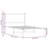 Estructura de cama sin colchón metal marrón roble 100x190
