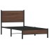 Estructura de cama sin colchón metal marrón roble 80x200
