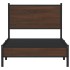 Estructura de cama sin colchón metal marrón roble 80x200