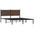 Estructura de cama sin colchón metal marrón roble 140x190