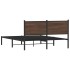 Estructura de cama sin colchón metal marrón roble 140x190