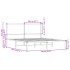 Estructura de cama sin colchón metal marrón roble 140x190