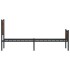 Estructura de cama sin colchón metal marrón roble 90x200