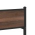 Estructura de cama sin colchón metal marrón roble 90x200