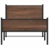 Estructura de cama sin colchón metal marrón roble 100x200
