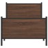 Estructura de cama sin colchón metal marrón roble 75x190