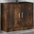 Armario de lavabo madera ingeniería roble ahumado 63x29x55