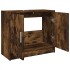 Armario de lavabo madera ingeniería roble ahumado 63x29x55