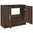 Armario de lavabo madera ingeniería marrón roble 63x29x55