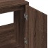 Armario de lavabo madera ingeniería marrón roble 63x29x55
