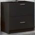 Armario de lavabo madera de ingeniería negro 59x37x59