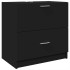 Armario de lavabo madera de ingeniería negro 59x37x59